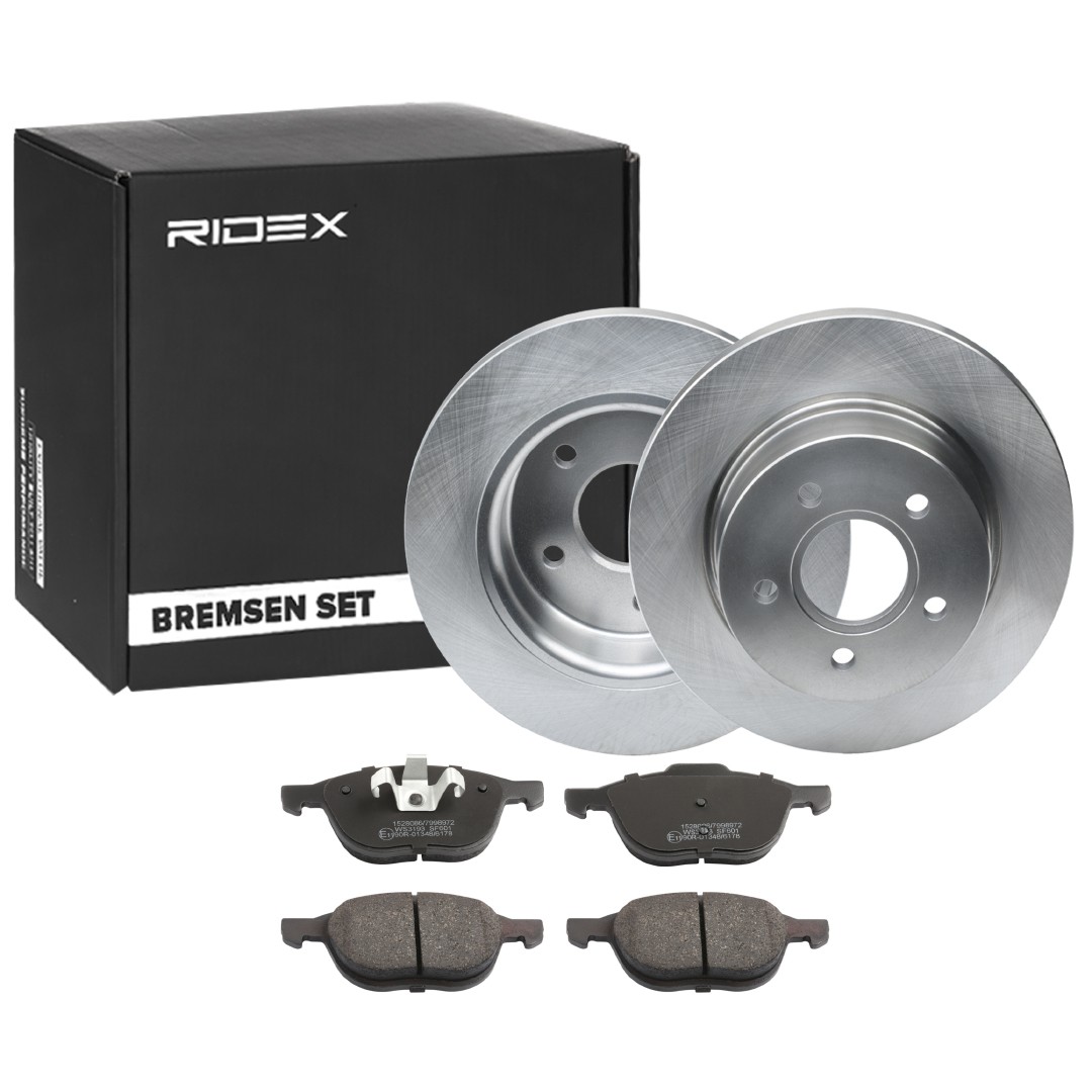 RIDEX 3405B1400 Brake discs and pads set Ford Focus mk3 Saloon 2.0 TDCi 180 hp Diesel 2023 price