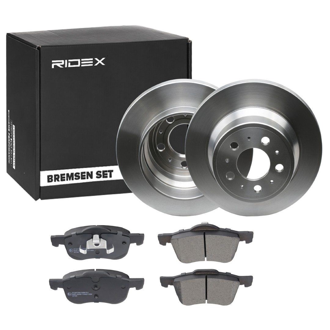 RIDEX Brake disc and pads set 3405B1404
