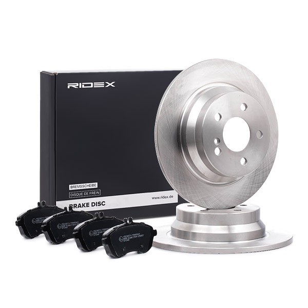 RIDEX 3405B1480 Brake discs and pads W212 E 200 NGT 1.8 163 hp Petrol/Compressed Natural Gas (CNG) 2013 price