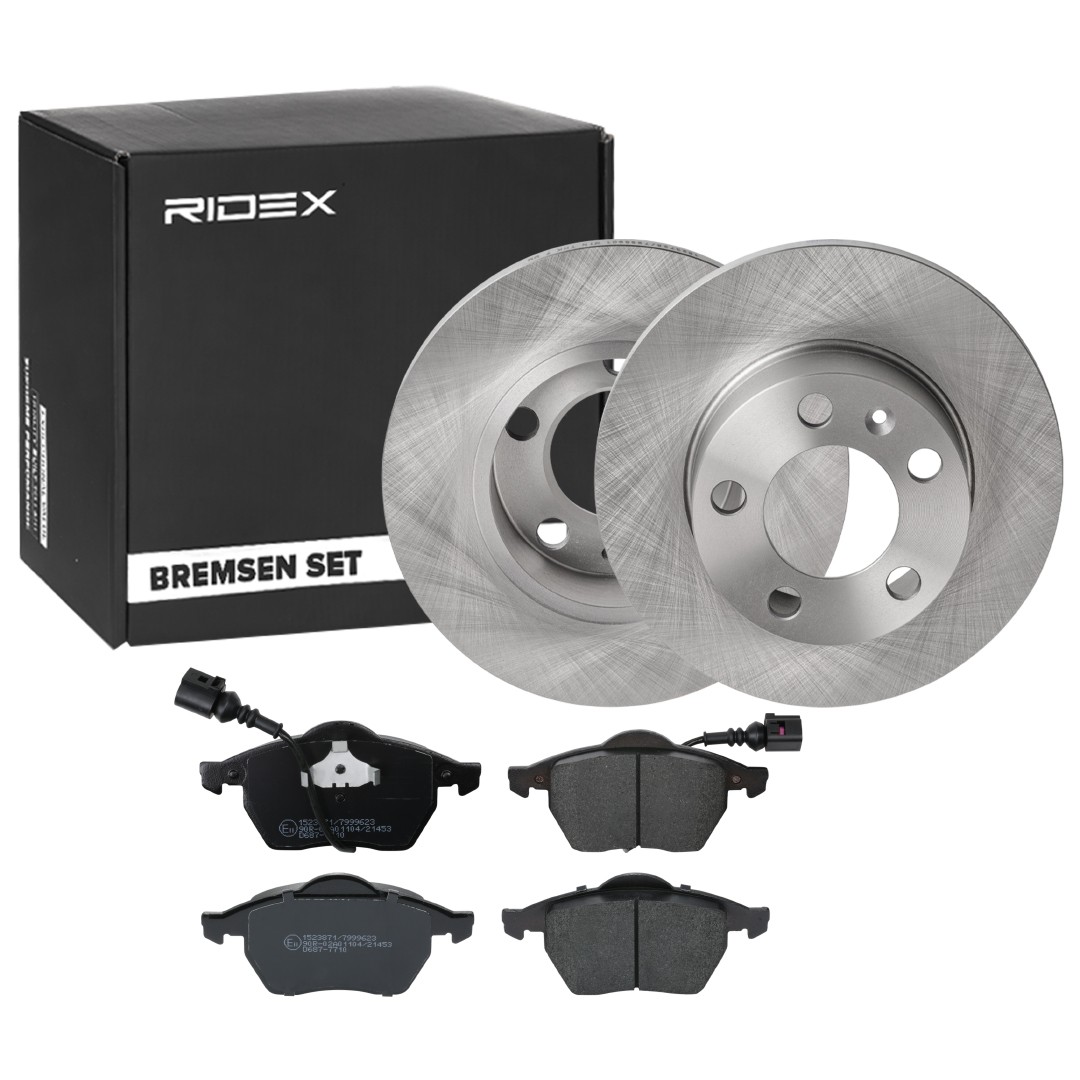 RIDEX 3405B1492 Brake discs and pads VW Polo 9A4 1.4 101 hp Petrol 2019 price