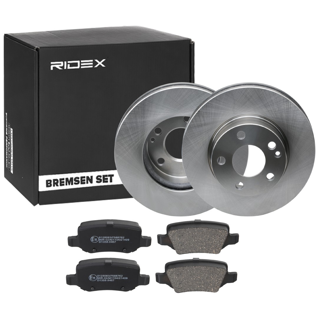 RIDEX 3405B1519 Brake pads and discs MERCEDES-BENZ A-Class (W169) A 180 CDI (169.007, 169.307) 109 hp Diesel 2009