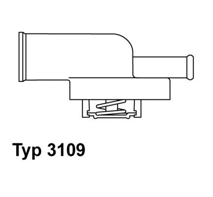Original WAHLER E2858853315A9 Coolant thermostat 3109.87D for FIAT TEMPRA