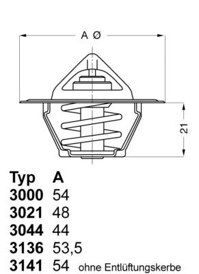 Citroën VISA Engine thermostat WAHLER 3136.82D50 cheap