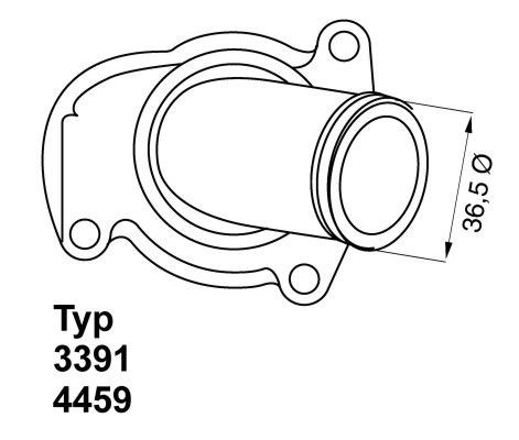 WAHLER 3391.92D Engine thermostat Opening Temperature: 92°C, with seal