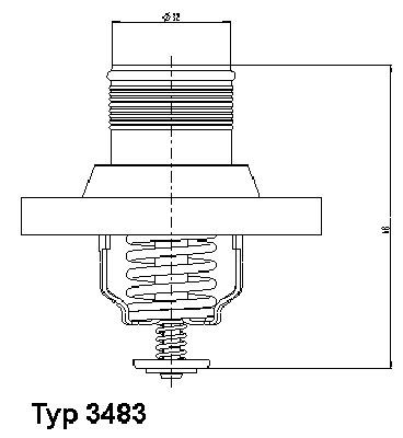 WAHLER 3483.89D Engine thermostat Opening Temperature: 89°C, with seal