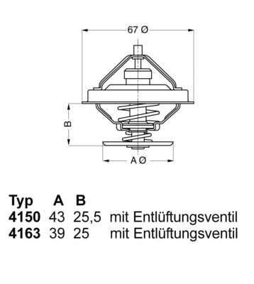 WAHLER 4150.71D50 Kühlwasserthermostat für MAN F 90 Unterflur LKW in Original Qualität
