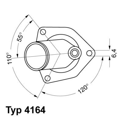 WAHLER 4164.92D Engine thermostat Opening Temperature: 92°C, with seal, with housing