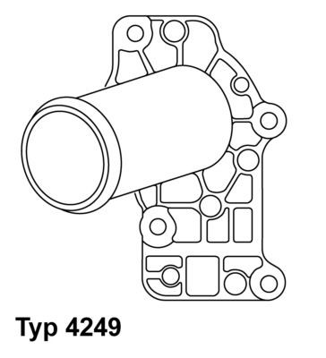 WAHLER 4249.83D Engine thermostat Opening Temperature: 83°C, with seal