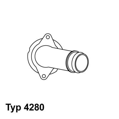 WAHLER 4280.80D Engine thermostat Opening Temperature: 80°C, with seal, with housing
