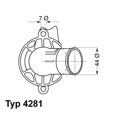 WAHLER 4281.87D Engine thermostat Opening Temperature: 87°C, with seal