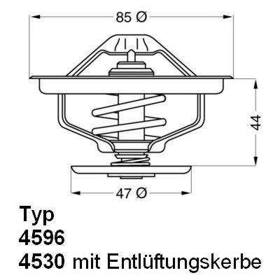 WAHLER 4596.83D Kühlwasserthermostat für RENAULT TRUCKS Maxter LKW in Original Qualität