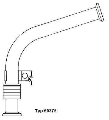 WAHLER 60375D Rohrleitung, AGR-Ventil für MERCEDES-BENZ UNIMOG LKW in Original Qualität