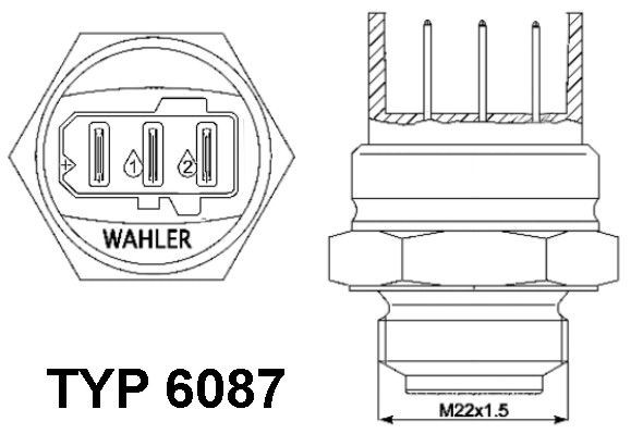 Great value for money - WAHLER Temperature Switch, radiator fan 6087.87D