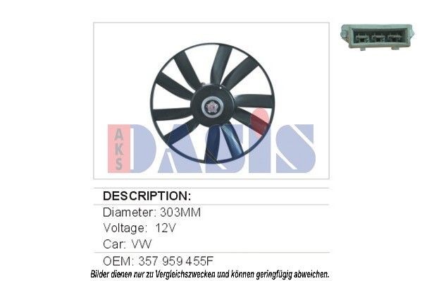 AKS DASIS 048370N Fan, radiator 357 959 455 F