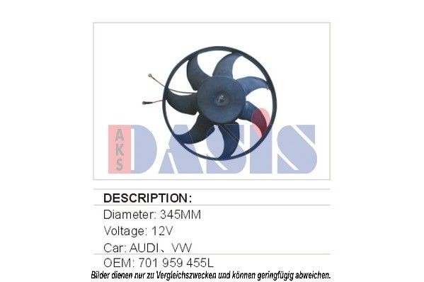 AKS DASIS 048500N Fan, radiator 701 959 455L