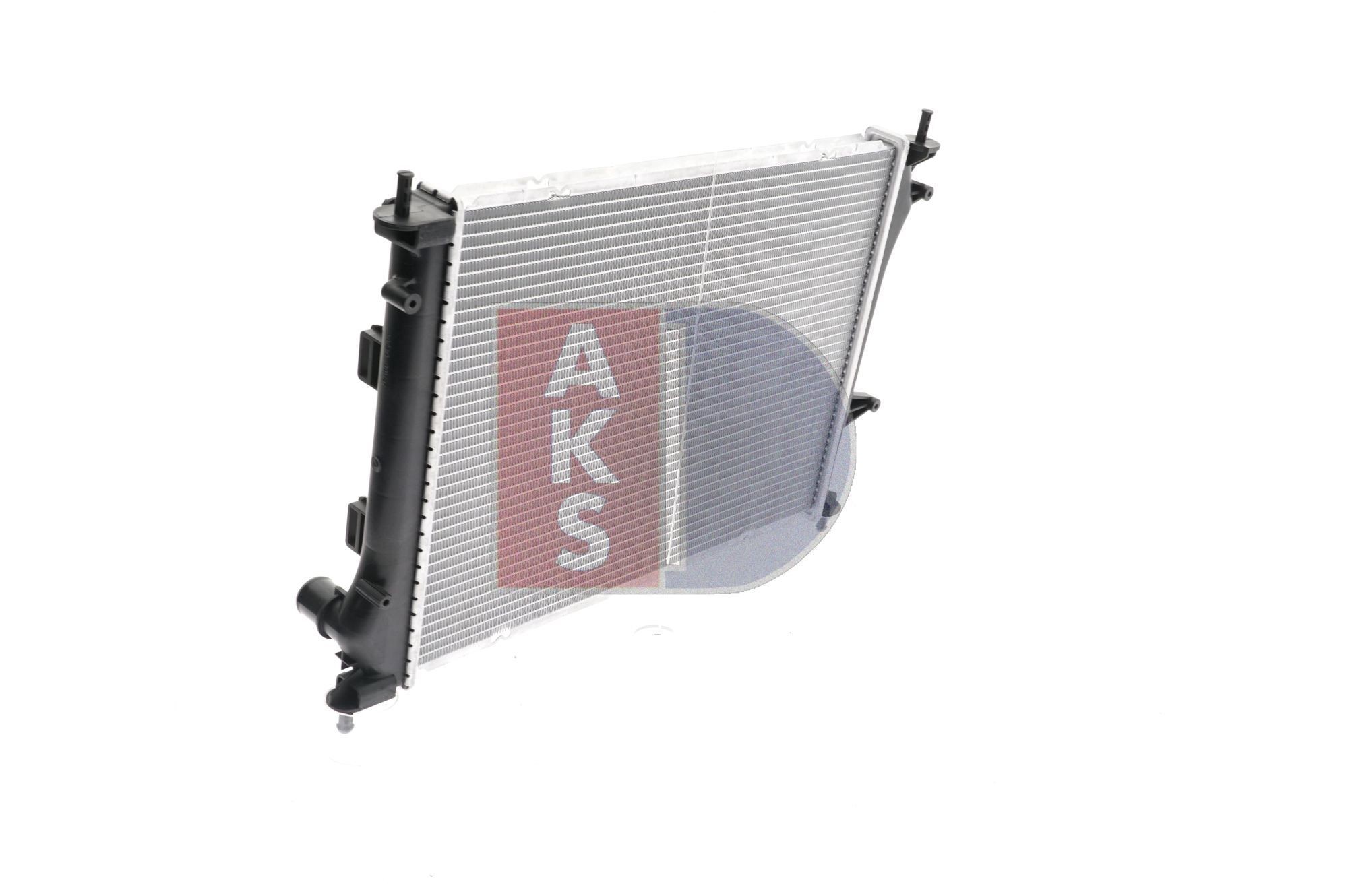 080092N Radiator 080092N AKS DASIS Aluminium, for vehicles with air conditioning, 530 x 398 x 26 mm, Manual Transmission, Brazed cooling fins