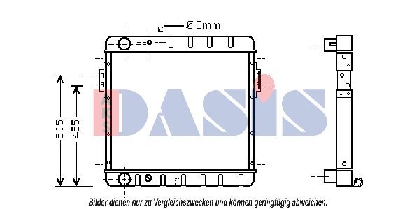 AKS DASIS 090063N Kühler, Motorkühlung für FORD Cargo LKW in Original Qualität