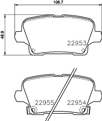 8DB 355 039-501 HELLA Brake pad set OPEL with acoustic wear warning, with accessories