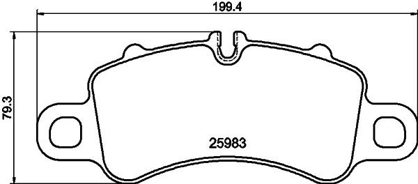 Original 8DB 355 040-771 HELLA Brake pad kit PORSCHE