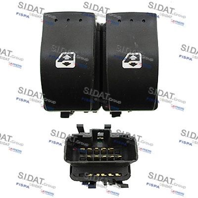 SIDAT Left Front Number of pins: 10-pin connector Switch, window regulator 5.145111A2 buy