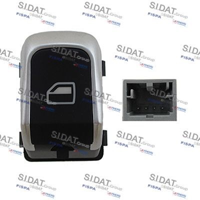 SIDAT Left Rear Number of pins: 4-pin connector Switch, window regulator 5.145167A2 buy