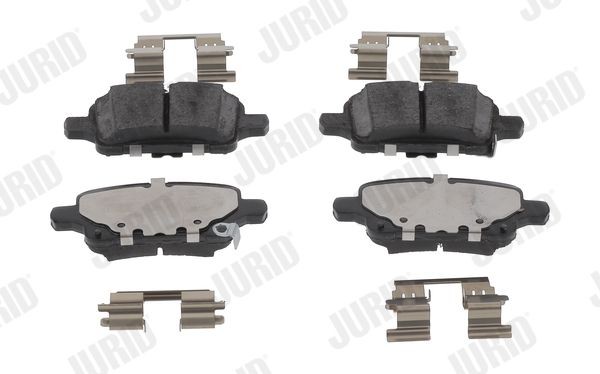 22835 JURID with acoustic wear warning, without accessories Height: 46,4mm, Width: 106,5mm, Thickness: 17,4mm Brake pads 573897J buy
