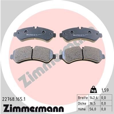 Great value for money - ZIMMERMANN Brake pad set 22768.165.1