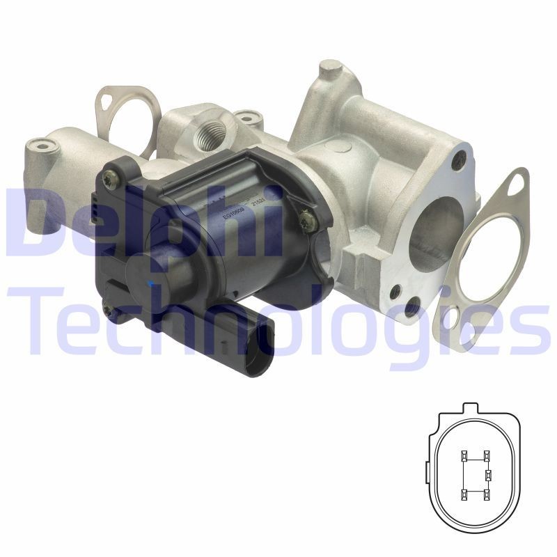 DELPHI EG1050912B1 Exhaust gas recirculation valve Audi A4 B8 3.0 TDI quattro 240 hp Diesel 2010 price