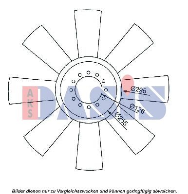 AKS DASIS Fan Wheel, engine cooling 128102N buy