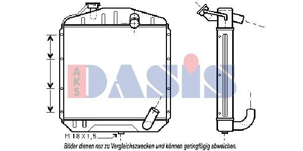 AKS DASIS 130009N Kühler, Motorkühlung für MERCEDES-BENZ LP LKW in Original Qualität
