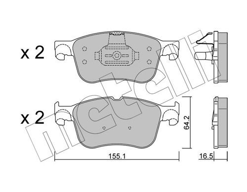 METELLI Brake pads rear and front FORD Focus Mk4 Saloon (HM) new 22-1205-1