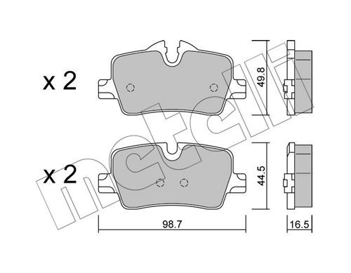 BMW X1 Disk brake pads 17228551 METELLI 22-1264-0 online buy