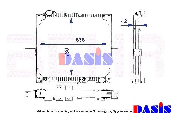 AKS DASIS 132370N Kühler, Motorkühlung für MERCEDES-BENZ MK LKW in Original Qualität