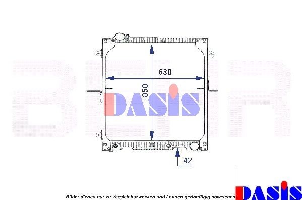 AKS DASIS 135280N Engine radiator 652 501 70 01
