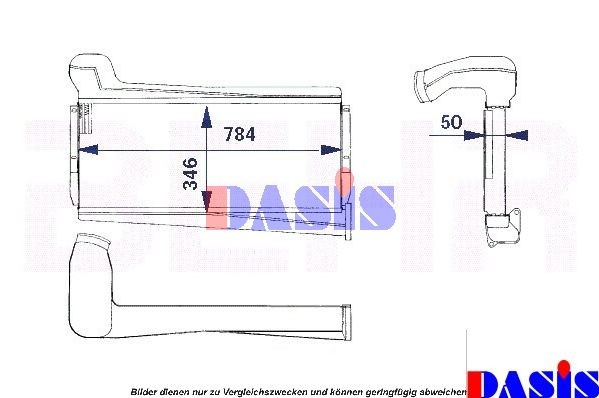 AKS DASIS 137040N Ladeluftkühler für MERCEDES-BENZ SK LKW in Original Qualität