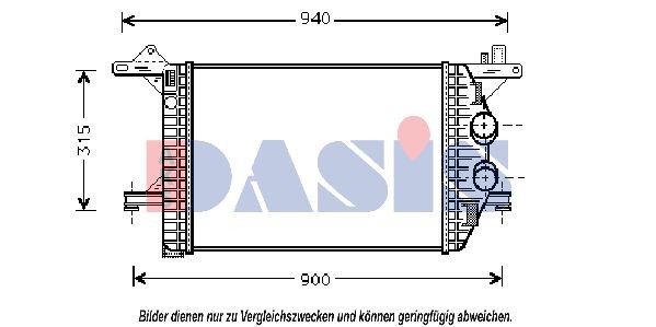 AKS DASIS Intercooler turbo 137350N suitable for MERCEDES-BENZ VARIO