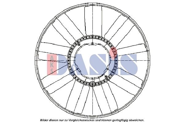 AKS DASIS 138012N Fan Wheel, engine cooling 152 mm