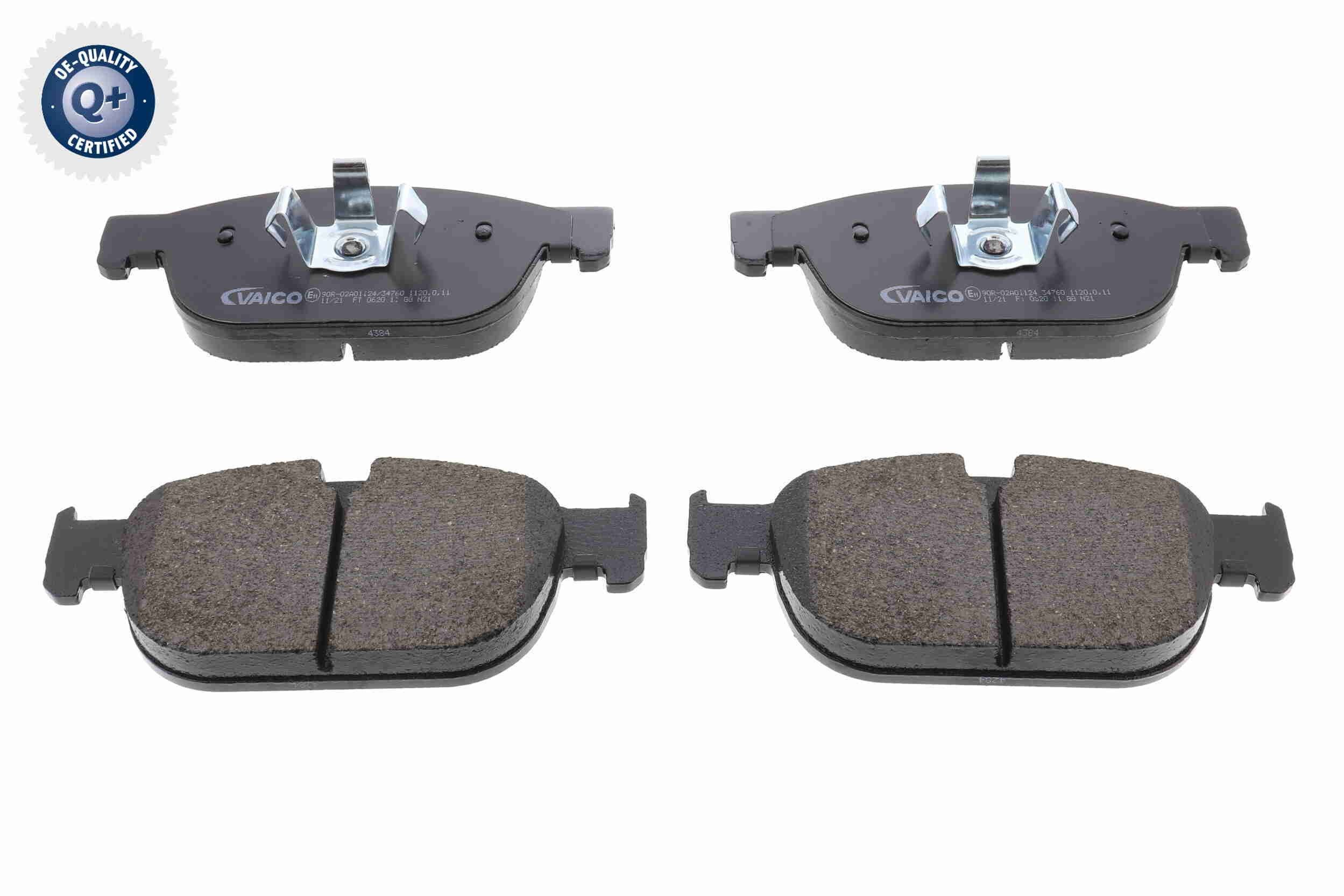 V95-0565 VAICO Brake pad set VOLVO Front Axle, excl. wear warning contact, not prepared for wear indicator