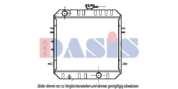 AKS DASIS 141130N Kühler, Motorkühlung für MITSUBISHI Canter (FE5, FE6) 6.Generation LKW in Original Qualität