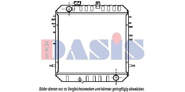 AKS DASIS 141150N Kühler, Motorkühlung für MITSUBISHI Canter (FE5, FE6) 6.Generation LKW in Original Qualität