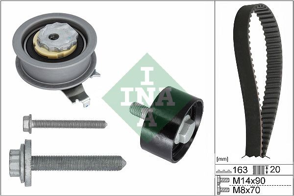 INA 530 0711 10 Timing belt kit VW Caddy V California (SBB, SBJ)
