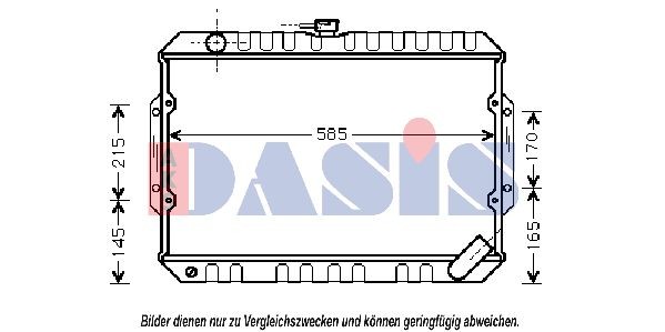 AKS DASIS 141230N Engine radiator 400 x 598 x 32 mm
