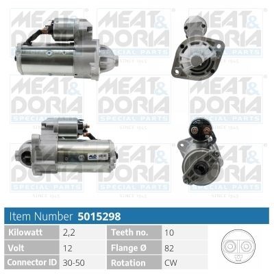 MEAT & DORIA 5015298 Starter motor 6611514101