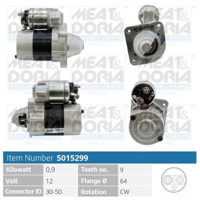 MEAT & DORIA 5015299 Starter motor 75 895 47