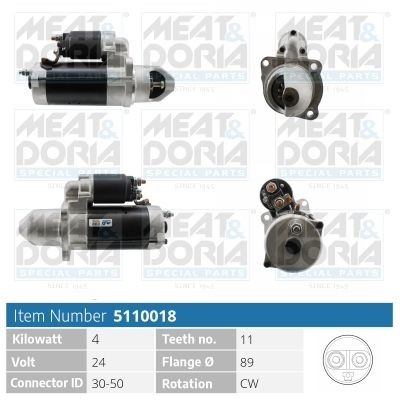 MEAT & DORIA 5110018 Starter motor 3 978 044