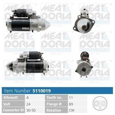 MEAT & DORIA 5110019 Starter motor 51262017213