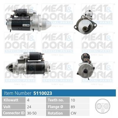 MEAT & DORIA 5110023 Starter motor 51.262017212