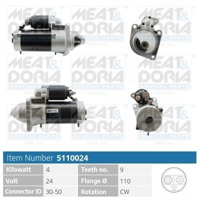MEAT & DORIA 5110024 Starter motor 5003 25137
