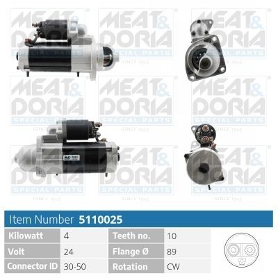 MEAT & DORIA 5110025 Starter motor 1387383R