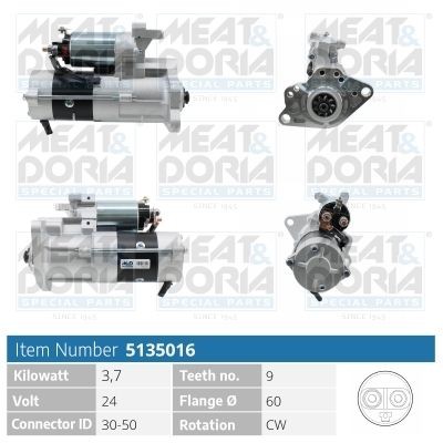 MEAT & DORIA 5135016 Starter motor ME012995